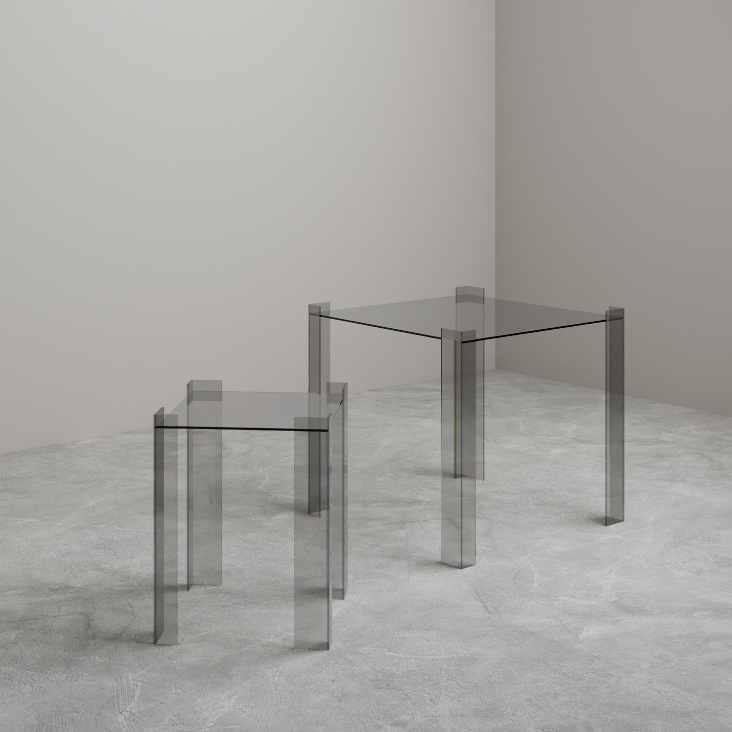 DE STIJL GLASS SIDE TABLE - small