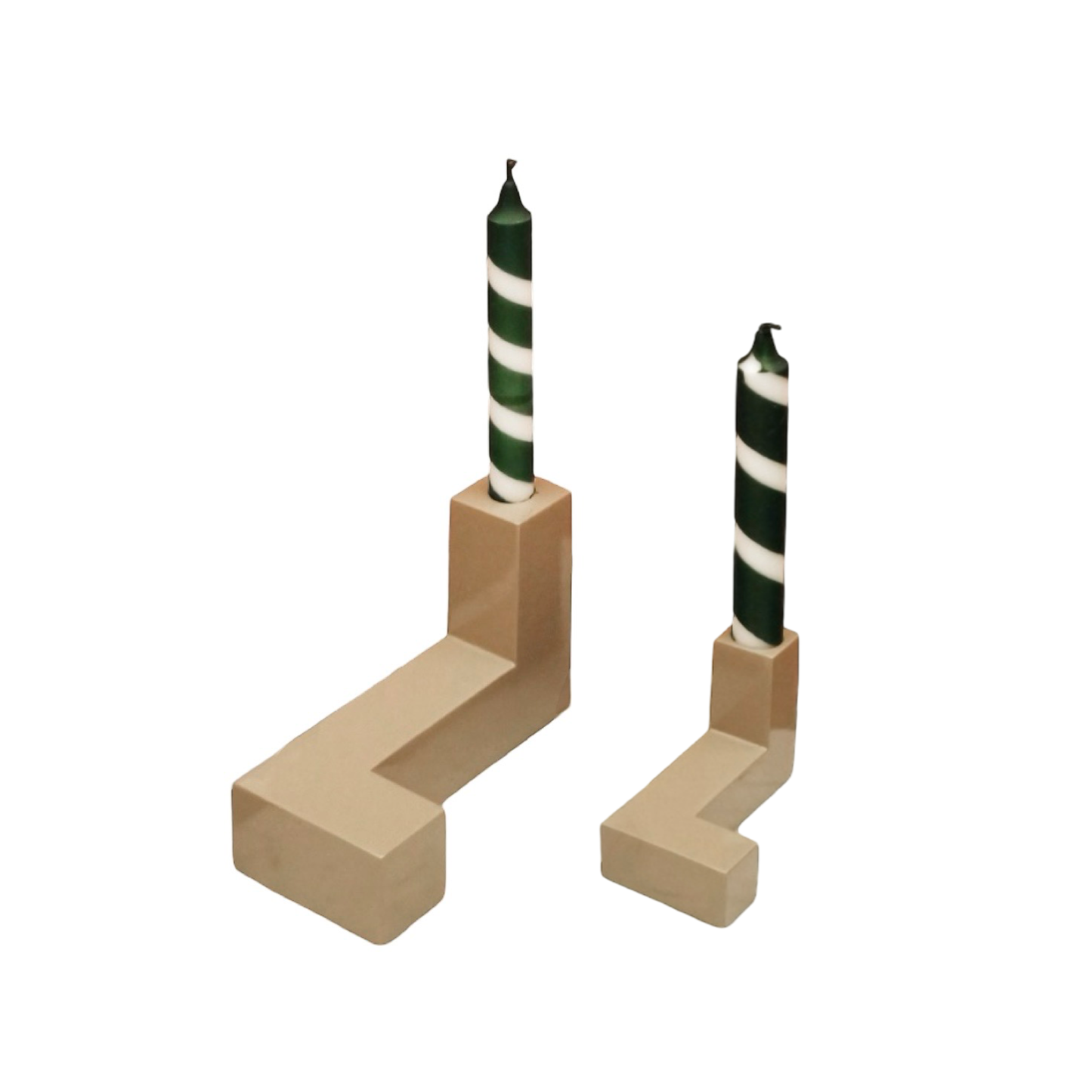 DE STIJL CANDLE HOLDER in beige - small