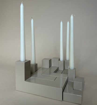 DE STIJL CANDLE HOLDER in beige - small