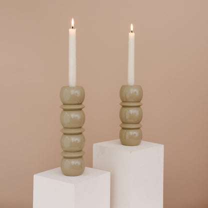 CRESCENDO CANDLE HOLDER - Large Beige